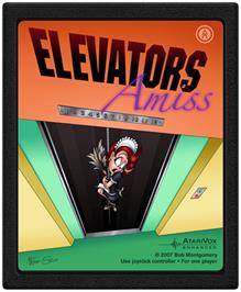 Cartridge artwork for Elevators Amiss on the Atari 2600.