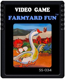 Cartridge artwork for Farmyard Fun on the Atari 2600.