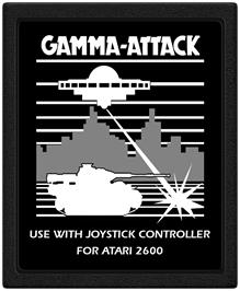 Cartridge artwork for Gamma-attack on the Atari 2600.