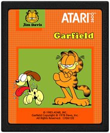 Cartridge artwork for Garfield on the Atari 2600.
