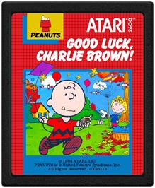 Cartridge artwork for Good Luck, Charlie Brown on the Atari 2600.