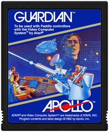 Cartridge artwork for Guardian on the Atari 2600.