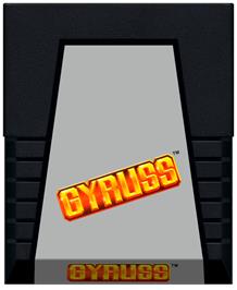 Cartridge artwork for Gyruss on the Atari 2600.