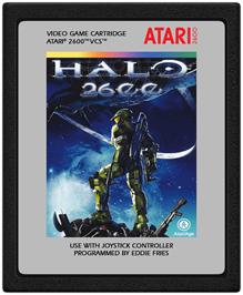 Cartridge artwork for Halo 2600 on the Atari 2600.