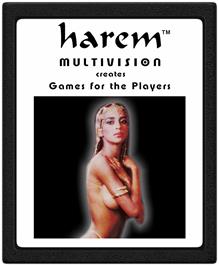 Cartridge artwork for Harem on the Atari 2600.