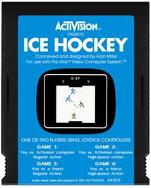 Cartridge artwork for Ice Hockey on the Atari 2600.