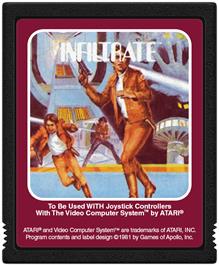 Cartridge artwork for Infiltrate on the Atari 2600.