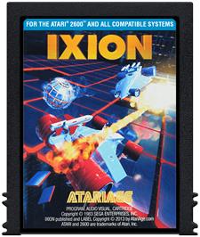 Cartridge artwork for Ixion on the Atari 2600.
