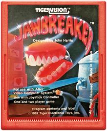 Cartridge artwork for Jawbreaker on the Atari 2600.