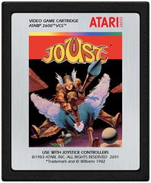 Cartridge artwork for Joust on the Atari 2600.