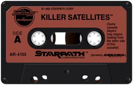 Cartridge artwork for Killer Satellites on the Atari 2600.