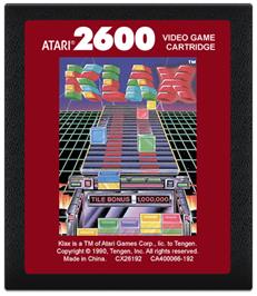 Cartridge artwork for Klax on the Atari 2600.