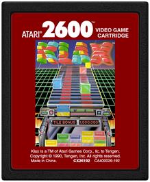 Cartridge artwork for Klax on the Atari 2600.