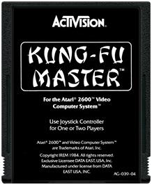 Cartridge artwork for Kung-fu Master on the Atari 2600.