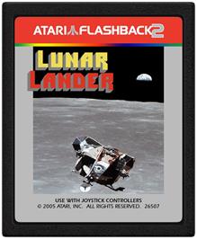 Cartridge artwork for Lunar Lander on the Atari 2600.