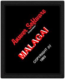 Cartridge artwork for Malagai on the Atari 2600.