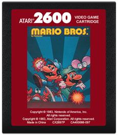 Cartridge artwork for Mario Bros. on the Atari 2600.