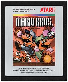 Cartridge artwork for Mario Bros. on the Atari 2600.