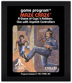 Cartridge artwork for Maze Craze: A Game of Cops 'n Robbers on the Atari 2600.