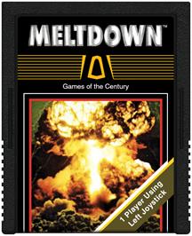 Cartridge artwork for Meltdown on the Atari 2600.