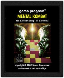 Cartridge artwork for Mental Kombat on the Atari 2600.
