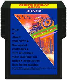 Cartridge artwork for Motocross Racer on the Atari 2600.