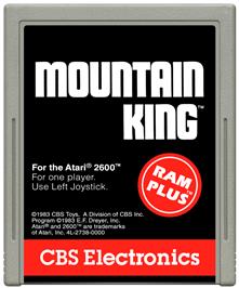 Cartridge artwork for Mountain King on the Atari 2600.