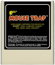 Cartridge artwork for Mouse Trap on the Atari 2600.