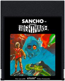 Cartridge artwork for Nightmare on the Atari 2600.