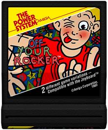 Cartridge artwork for Off Your Rocker on the Atari 2600.