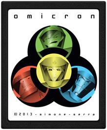Cartridge artwork for Omicron on the Atari 2600.