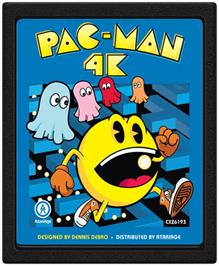 Cartridge artwork for Pac-Man 4K on the Atari 2600.