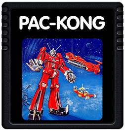 Cartridge artwork for Pac-kong on the Atari 2600.