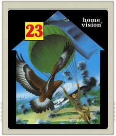 Cartridge artwork for Parachute on the Atari 2600.