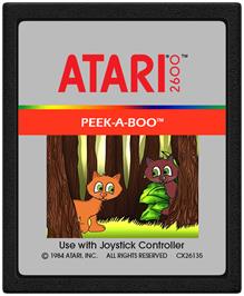 Cartridge artwork for Peek-a-boo on the Atari 2600.