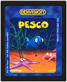 Cartridge artwork for Pesco on the Atari 2600.