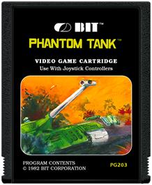 Cartridge artwork for Phantom Tank on the Atari 2600.