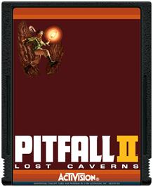 Cartridge artwork for Pitfall 2 - Lost Caverns on the Atari 2600.