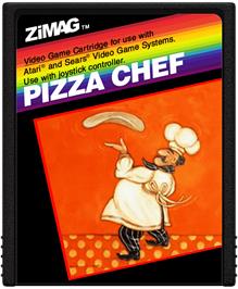 Cartridge artwork for Pizza Chef on the Atari 2600.