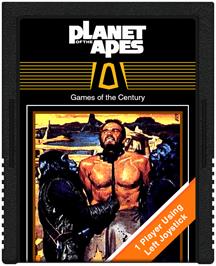 Cartridge artwork for Planet Of The Apes on the Atari 2600.