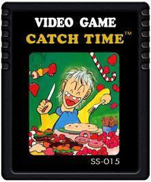 Cartridge artwork for Plaque Attack on the Atari 2600.