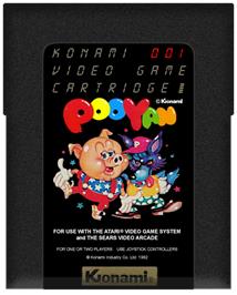 Cartridge artwork for Pooyan on the Atari 2600.