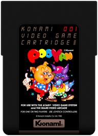 Cartridge artwork for Pooyan on the Atari 2600.