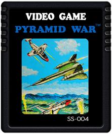 Cartridge artwork for Pyramid War on the Atari 2600.