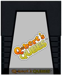 Cartridge artwork for Q-bert's Qubes on the Atari 2600.