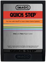 Cartridge artwork for Quick Step! on the Atari 2600.