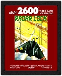 Cartridge artwork for Radar Lock on the Atari 2600.