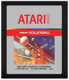 Cartridge artwork for RealSports Volleyball on the Atari 2600.