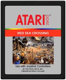 Cartridge artwork for Red Sea Crossing on the Atari 2600.