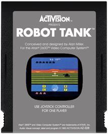 Cartridge artwork for Robot Tank on the Atari 2600.